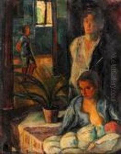 A Family In The Room by Vilmos Perlrott-Csaba