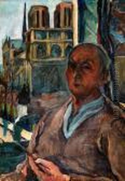 Self-portrait And Paris View - view 1