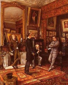 Avant Le Duel, Jeune Homme Chez Le Maitre D'Armes (Before The Duel, Young man At Maitre D'Armes) by Frederic Regamey
