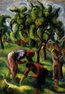 Fruit Pickers by Vilmos Perlrott-Csaba