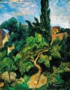 Garden In Szentendre by Vilmos Perlrott-Csaba