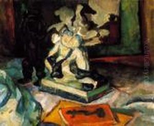 Still-life With A Black Statue, Hommage A Cezanne, About 1916