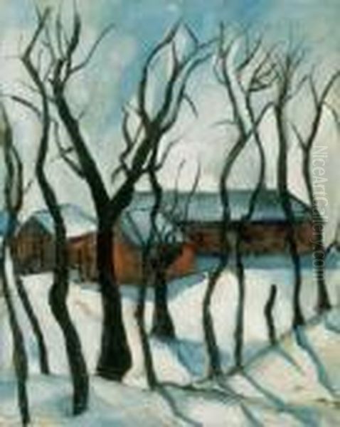 Winter Sunshine In Nagybanya, About 1925 - view 1