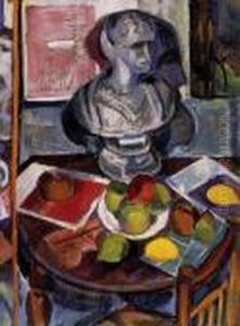 Still Life In The Studio by Vilmos Perlrott-Csaba