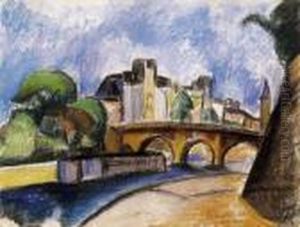 View Of Paris by Vilmos Perlrott-Csaba