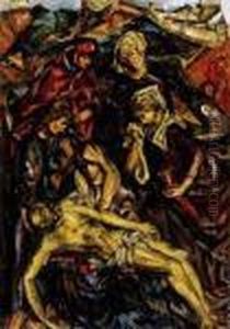 Scene, About 1914 by Vilmos Perlrott-Csaba