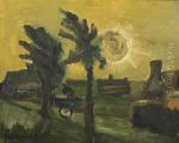 Farmhouses In A Sunny Landscape - view 1