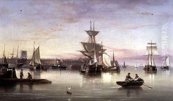 Hull from the Humber, 1874 - view 1