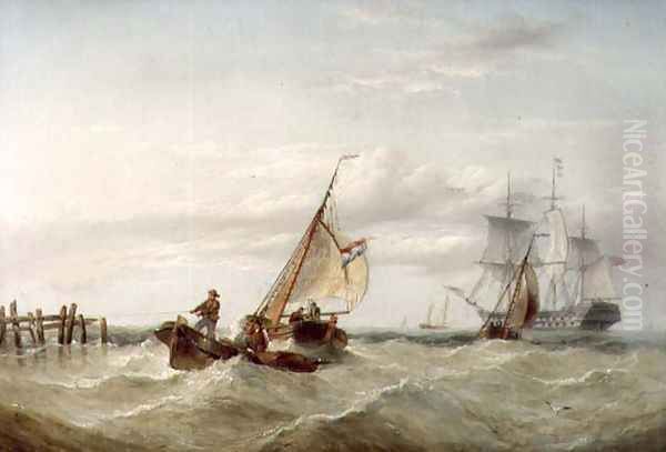 An East Indiaman and other Shipping off the Coast - view 1