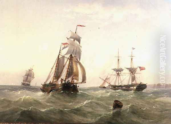 Vessels off a Coastline - view 1