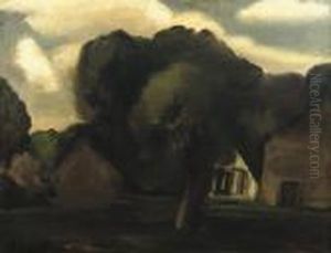 A Landscape With A Farmhouse And Haystacks by Constant Permeke