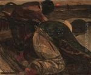 Fishermen On The Beach (ca. 1913) by Constant Permeke