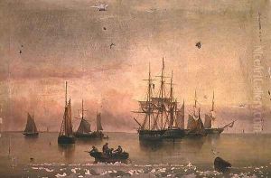 Shipping in a calm by Henry Redmore