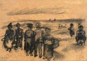 Sur La Plage - Op Het Strand (1923) by Constant Permeke