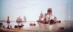 Ships in a Calm, 1873 by Henry Redmore