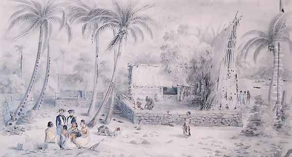 Native village in Tahiti, c.1841-48 - view 1