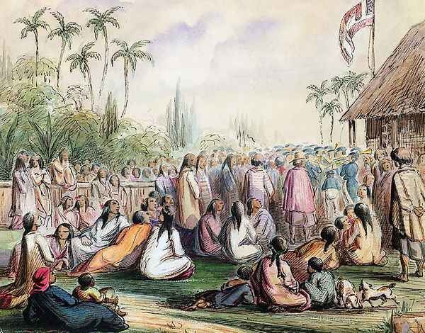 The French Protectorates pavilion in Tahiti in 1842, c.1842-48 - view 1