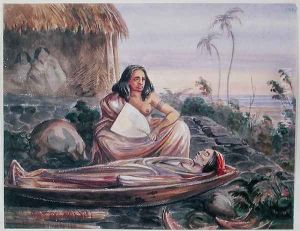 A Funeral in Tahiti, c.1841-48 by Maximilie Radiguet