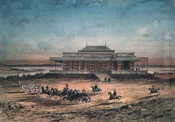 The Empress Eugenie travelling to the Inauguration of the Suez Canal in 1869, from a souvenir album, 1869 - view 1