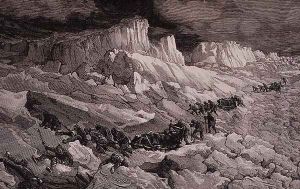 In the Ice Floes from Voyage a la Mer Polaire, 1875-76 by Edouard Riou