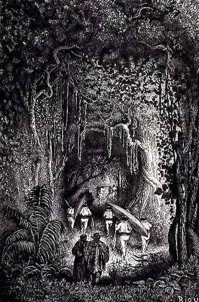 Through the Forest to the Palta Lake, engraved by Bertrand, page 209 from Vol. 2 of Journey Across South America by P. Marcoy, 1873 - view 1