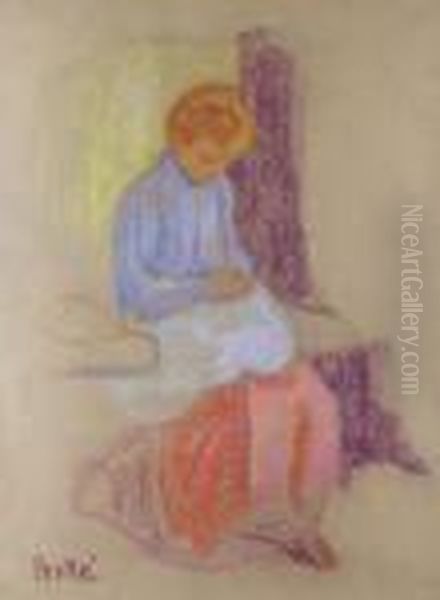 Jeune Femme A Son Ouvrage - view 1