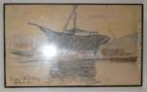 Voilier Au Radoub by Jean Misceslas Peske