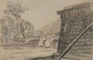 Le Pont Neuf, Paris by Jean Misceslas Peske