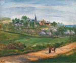 Sur La Route Du Village by Jean Misceslas Peske