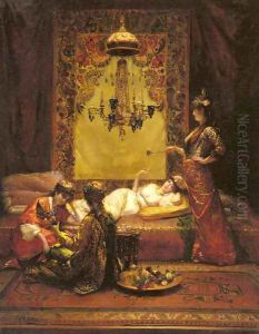 In the Harem by Edouard Frederic Wilhelm Richter