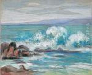 La Plage Du Lavandou by Jean Misceslas Peske