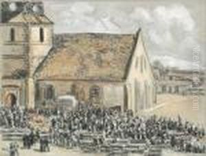 La Procession Bretonne by Jean Misceslas Peske