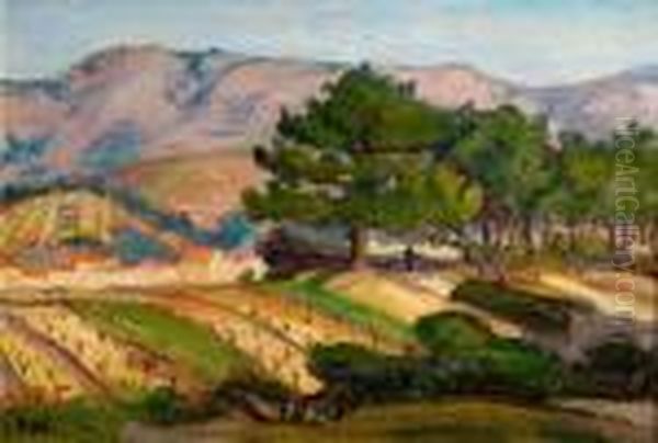 Personnage Dans Un Paysage Vallonne - view 1