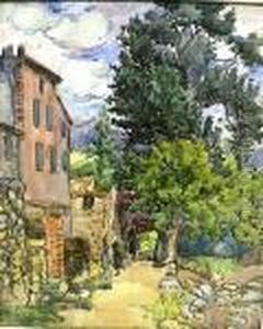 Paysage Aux Maisons by Jean Misceslas Peske