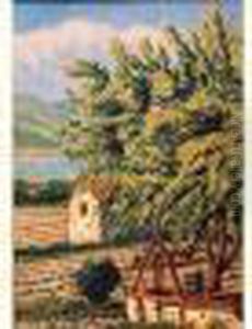 Laboureur Dans Sa Ferme by Jean Misceslas Peske