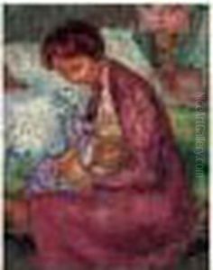 Petite Maternite (rose), Circa 1910 by Jean Misceslas Peske