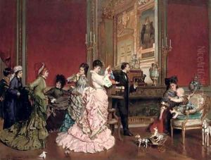 The photographer's visit by Edouard Frederic Wilhelm Richter