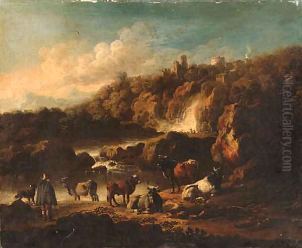 Cattle in a landscape - view 1