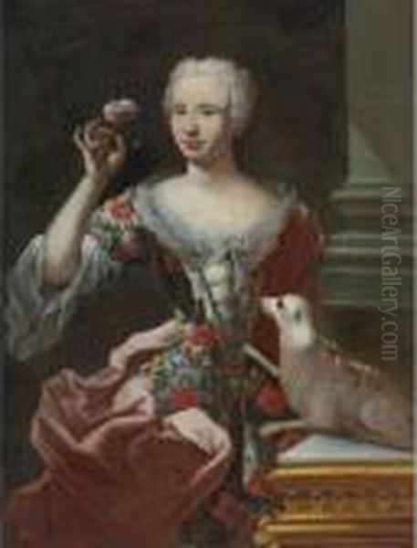 Portrait Of A Lady With A Dog - view 1