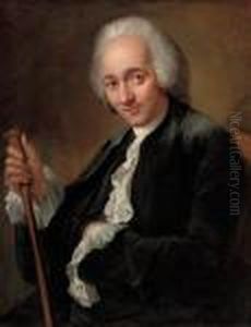 Portrait Of A Gentleman, Traditionally Identified As Jean-jacques Rousseau (1712-1778) by Antoine Pesne