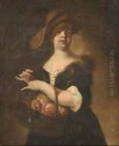 Ritratto Di Giovinetta Con Cappello E Cesta Con Pomi by Antoine Pesne