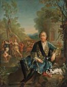 Portrait D'homme En Chasseur by Antoine Pesne