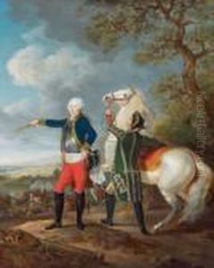 Il Grande In Una Battaglia Della Guerra Dei Sette Anni Tra Austria by Antoine Pesne