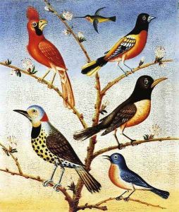 Humming Bird, Red Bird, Baltimore Bird, Robbin, Flicker, Blue Bird by Thomas Ruckle