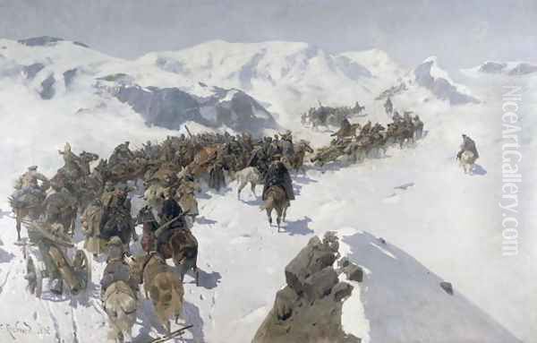 Count Argutinsky crossing the Caucasian Range, 1892 - view 1