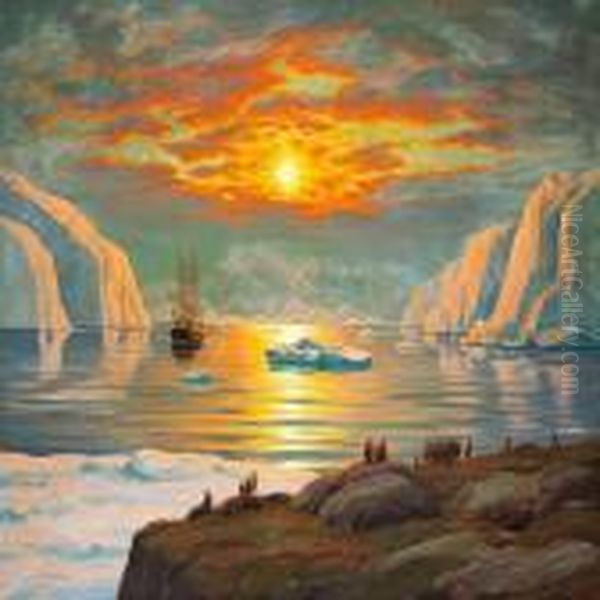 View Of A Greenlandic Fiord Flooded By The Midsummer Sun - view 1