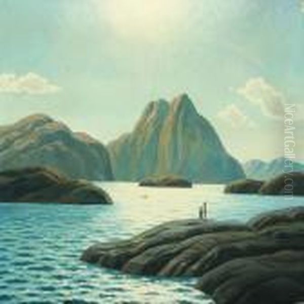 Greenlandiclandscape With Figures - view 1