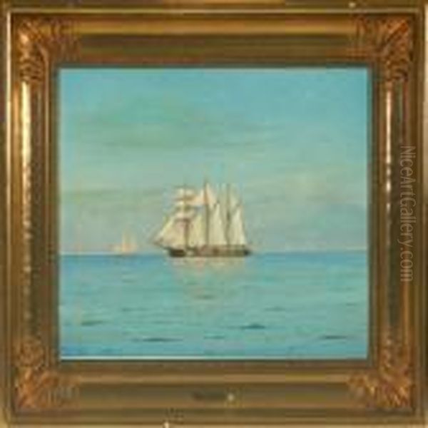 Seascape Withsailing Ships - view 1