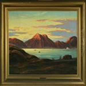 Sunset At Godthaabsfjorden