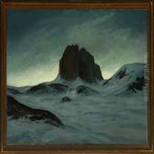Evening Landscape From Greenland With Cabin - view 1